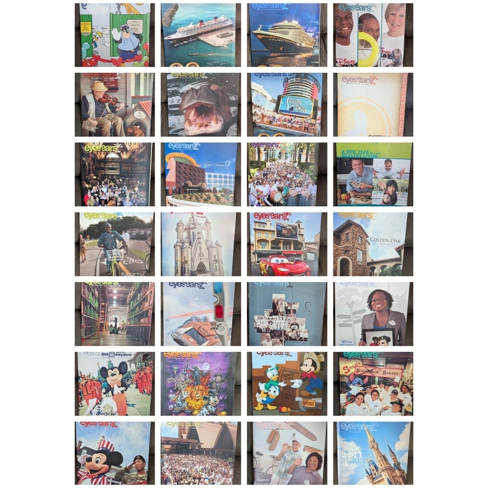 COMPLETE Set 28 Walt Disney World Eyes & Ears Cast Member Magazines Rare 2011